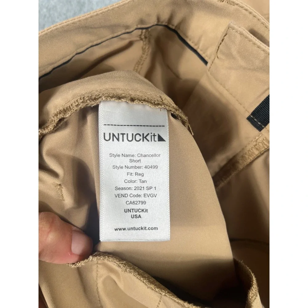UNTUCKit Mens Chancellor Performance Shorts Bundle Tan Black Size 34 Lot of 2